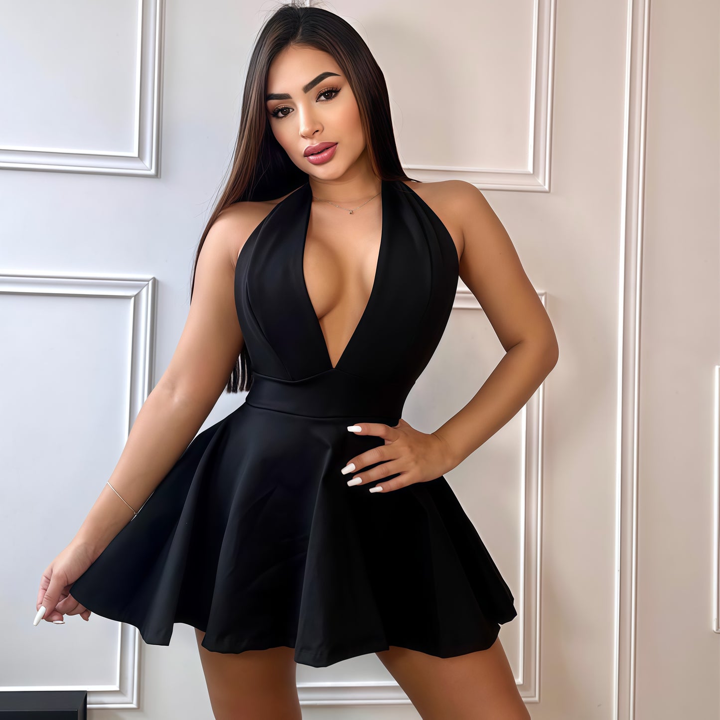 VESTIDO BOLERUDO NEGRO