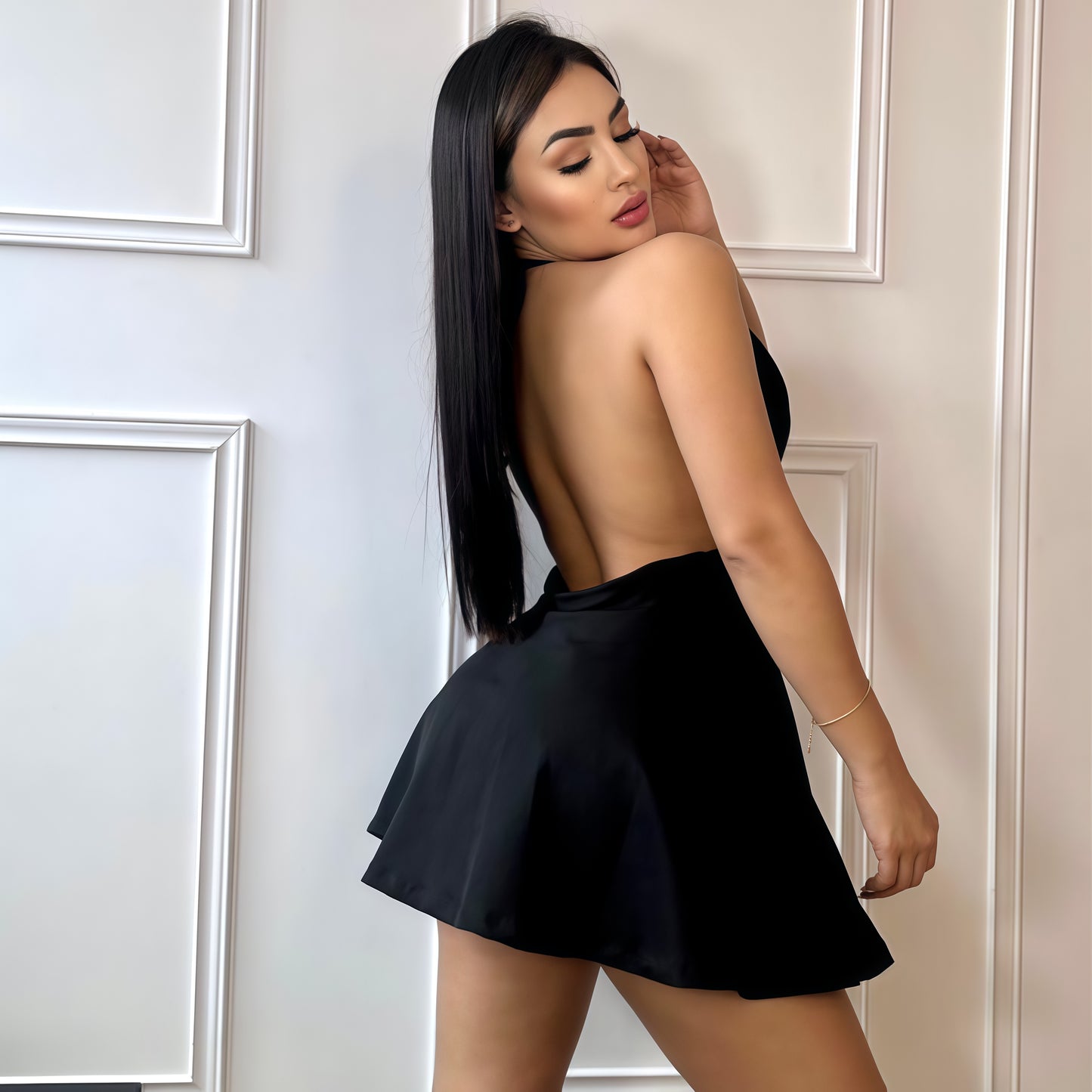 VESTIDO BOLERUDO NEGRO