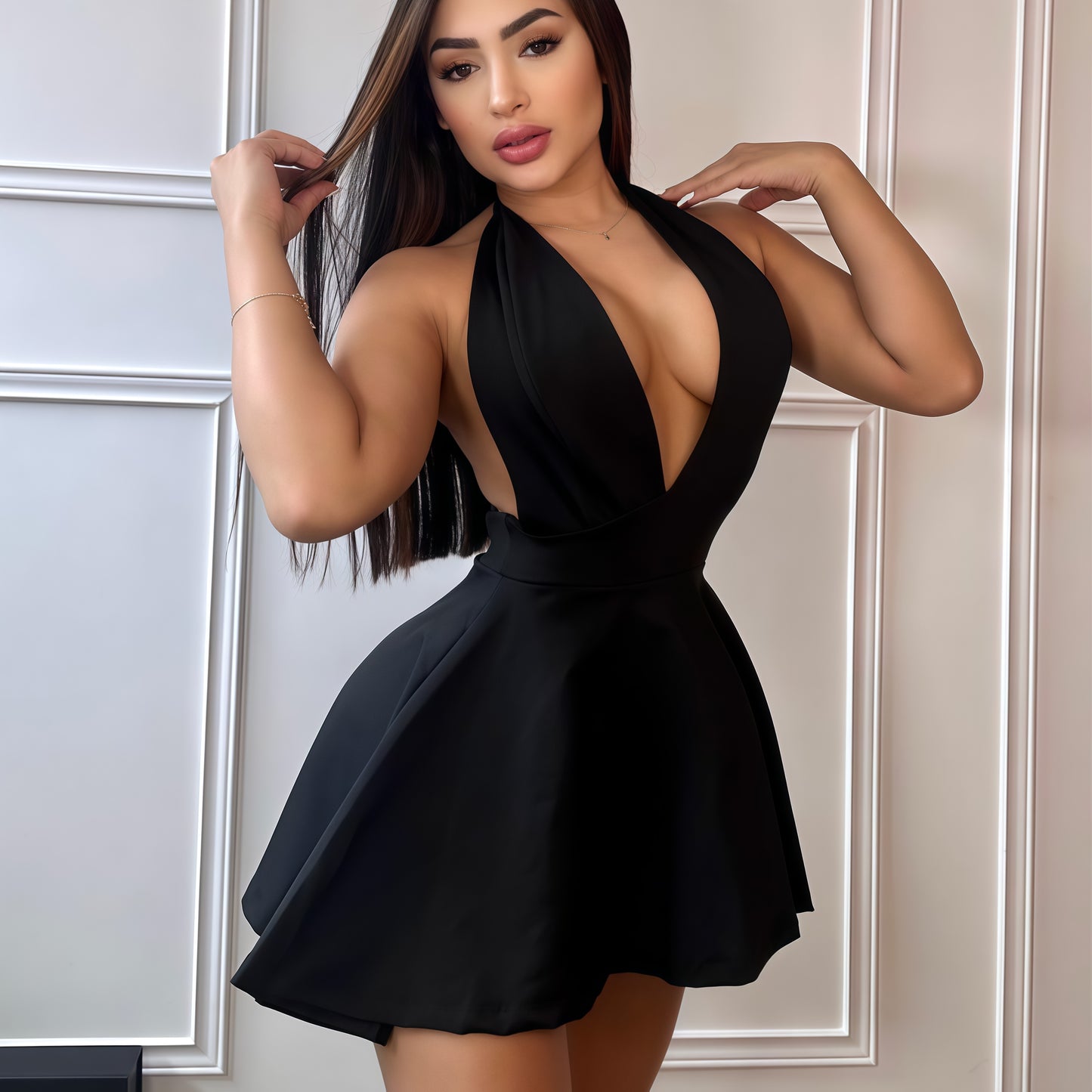 VESTIDO BOLERUDO NEGRO