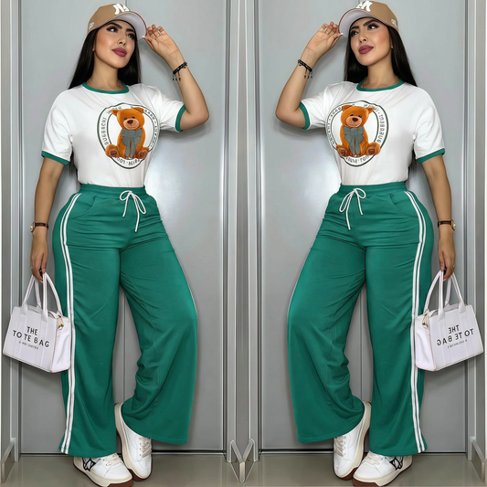 CONJUNTO "BURBERRY" VERDE ESMERALDA